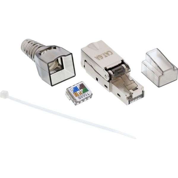 Naar omschrijving van 76204A - InLine RJ45 plug Cat.6A 500MHz, field-plug, shielded