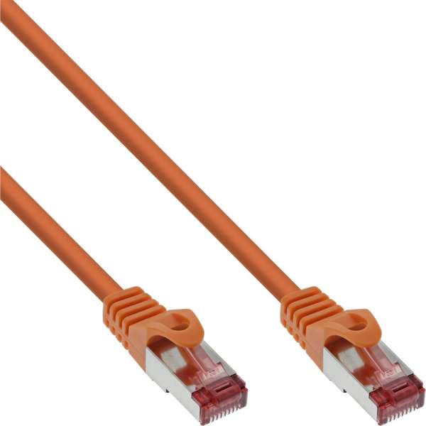 Naar omschrijving van 76422O - InLine Patchkabel,  S/FTP/PiMF, Cat. 6, oranje, 0.25m