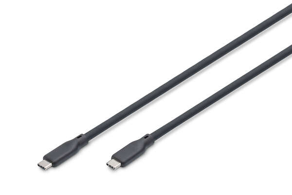 Naar omschrijving van AK-300344-005-S - USB-C Silicone connection cable, 0.5m, USB 4.0 Gen3, 40G, 240W, 8K, black