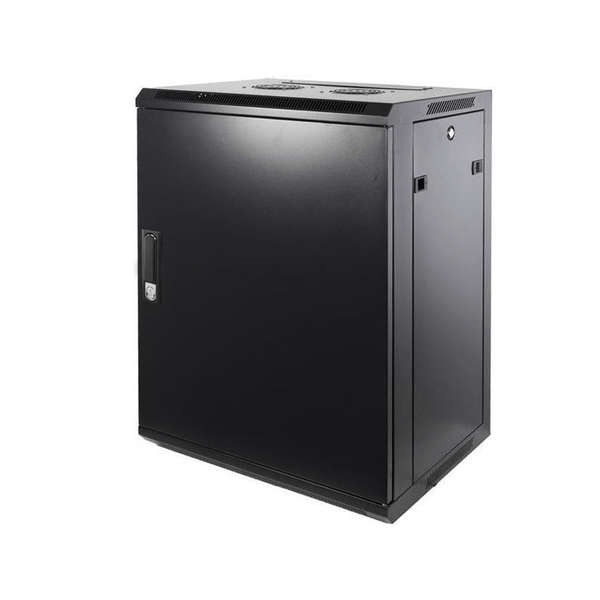 Naar omschrijving van AST19-6412M - 12U wandkast met metalen deur 600x450x635mm (BxDxH)