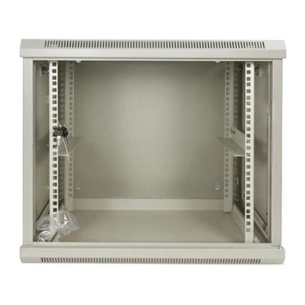 Naar omschrijving van AST19-6615W-DOUBLE - 15HE 19Inch Wandkast, (kantelbaar) voordeur, (BxDxH) 600x600x769mm, Licht Grijs