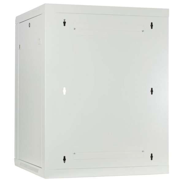 Naar omschrijving van AST19-6615W-FD - 15U witte wandkast met glazen deur 600x600x770mm (BxDxH)