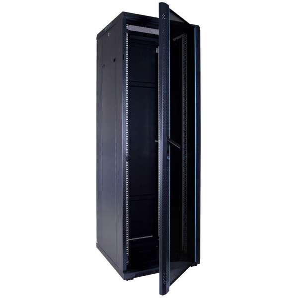 Naar omschrijving van AST19-6637 - 37U serverkast met glazen deur 600x600x1800mm (BxDxH)