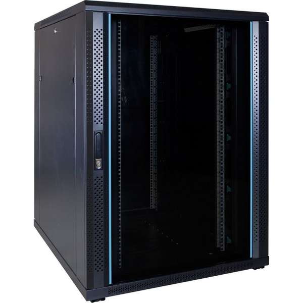 Naar omschrijving van AST19-8022 - 22U, 19Inch serverkast, glazen deur (BxDxH) 800x1000x1094mm