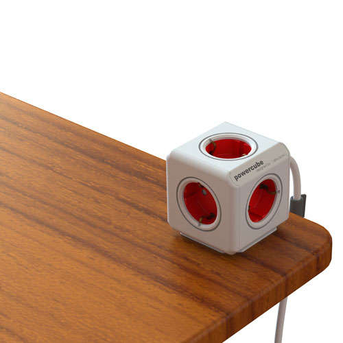 Naar omschrijving van BN3000 - PowerCube dockingstation, stekkerdoos, 5 sockets, 1.5m, wit rood