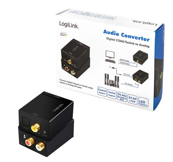 Naar omschrijving van CA0100 - Audio Converter, Digital to Analog SPDIF/COAX