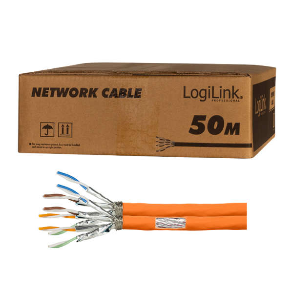 Naar omschrijving van CPV0065 - Duplex installation cable PrimeLine, Cat.7, S/FTP, orange, 50 m