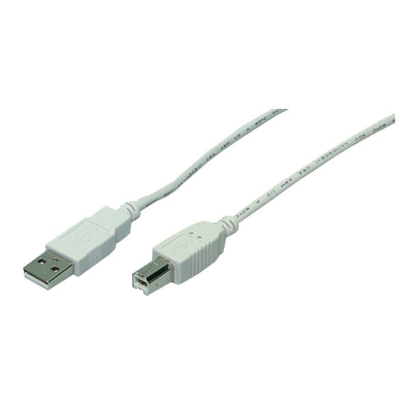 Naar omschrijving van CU0007 - USB cable USB 2.0 a to b 2x male, grey, 2m