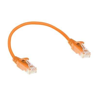 Naar omschrijving van DC9130 - ACT Oranje LSZH U/UTP CAT6 slimline patchkabel snagless 0,15m