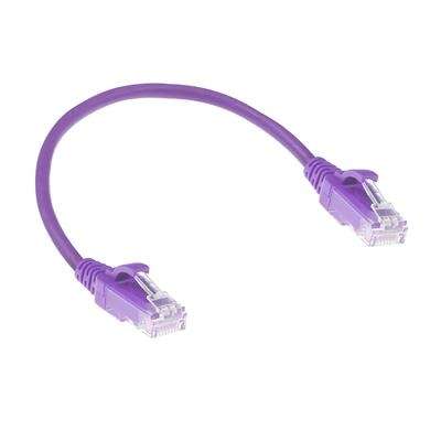 Naar omschrijving van DC9330 - ACT Paars  LSZH U/UTP CAT6 slimline patchkabel snagless 0,15m