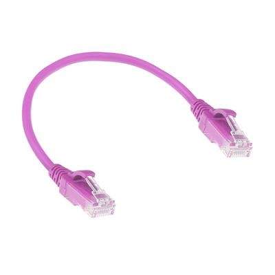 Naar omschrijving van DC9452 - ACT RozeLSZH U/UTP CAT6 slimline patchkabel snagless 0,25m