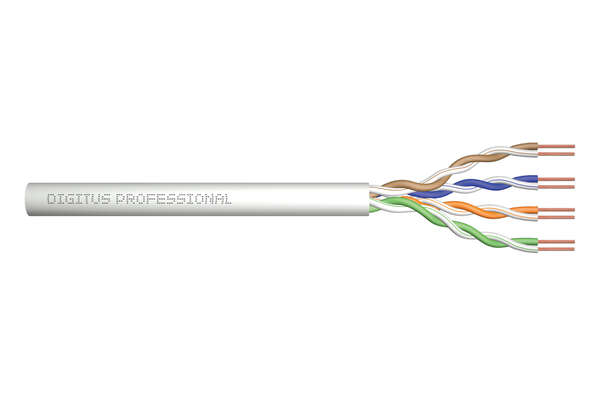 Naar omschrijving van DK-1511-V-1-1 - CAT 5e U-UTP installation cable, 100 MHz Eca (PVC), AWG 24/1, 100 m paper box, sx, grey