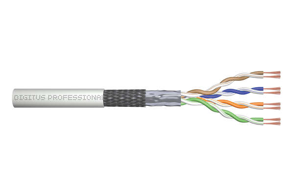 Naar omschrijving van DK-1531-P-305-1 - CAT 5e SF-UTP patch cable, raw 305 m, paper box, AWG 26/7, PVC, simplex, grey