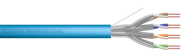 Naar omschrijving van DK-1623-A-VH-305 - CAT 6A U-FTP installation cable, 500 MHz Eca (EN 50575), AWG 23/1, 305 m drum, sx, blue