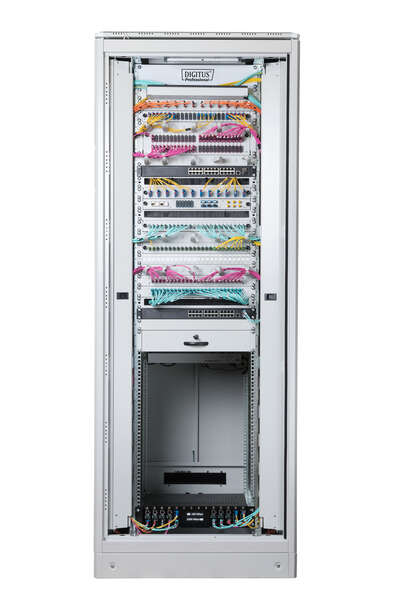 Naar omschrijving van DN-19-42U-8-8-1 - 42U network rack, Unique 2053x800x800 mm, color grey (RAL 7035)