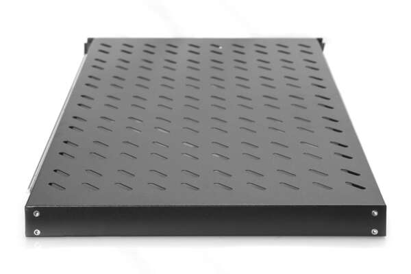 Naar omschrijving van DN-19-TRAY-2-1000SW - 1U extendible shelf for 1000 mm depth racks 44x483x720 mm, up to 65 kg, black (RAL 9005)