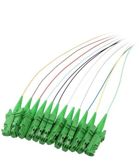 Naar omschrijving van O0769-2 - E2000 /APC Fiber Pigtail Set 12-colours, OS1/OS2, 2m