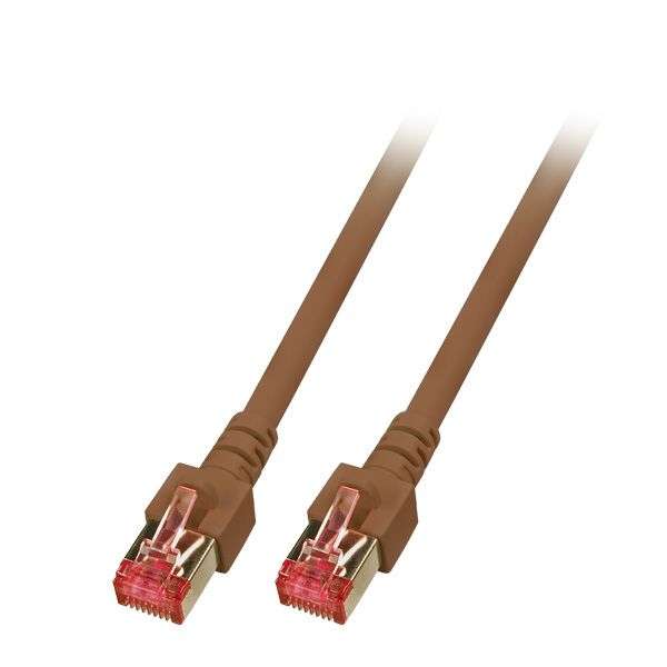 Naar omschrijving van ENS6BR010 - Cat.6 S/FTP patchkabel bruin 1m