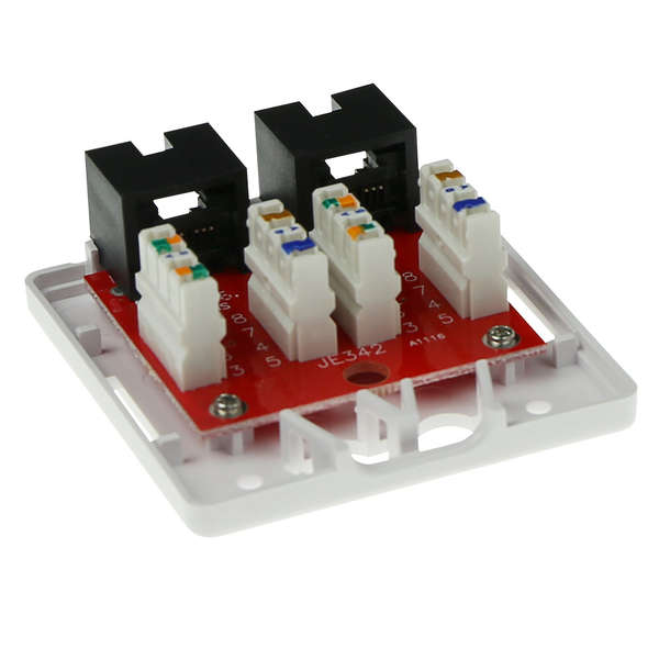 Naar omschrijving van FA6002 - Contactdoos UTP Opbouw 2x RJ45 jack