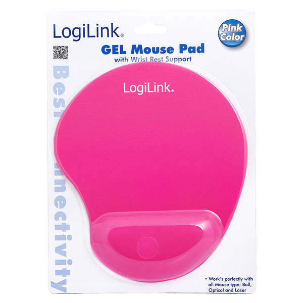 Naar omschrijving van ID0027P - Mousepad with gel wrist rest support, pink