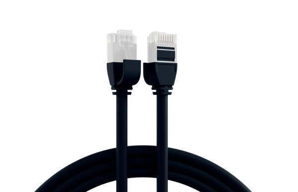 Naar omschrijving van K8108SW-0-25 - RJ45 Patch Cord Cat.6A U/UTP TPE 3,6mm ultraflex black 0.25m