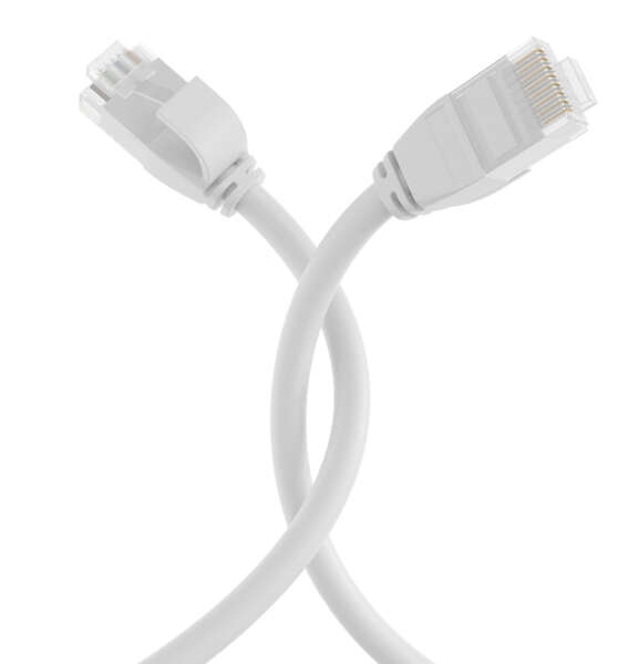 Naar omschrijving van K8108WS-3 - RJ45 Patch Cord Cat.6A U/UTP TPE 3,6mm ultraflex white 3m