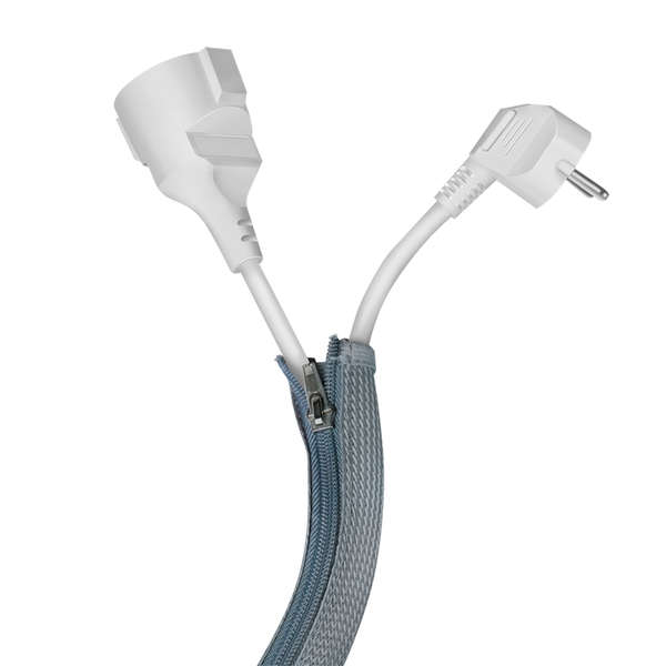 Naar omschrijving van KAB0072 - Flexible cable protection with zipper, 30 x 20 x 2000 mm Grijs