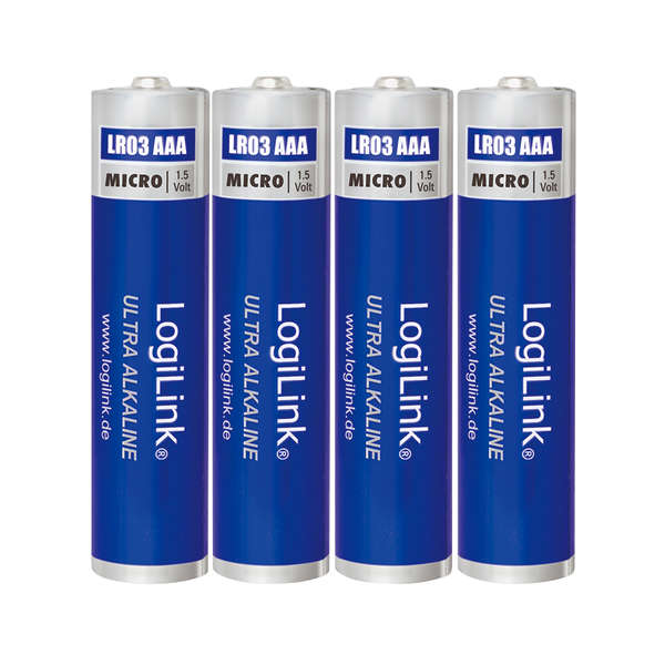 Naar omschrijving van LR03B4 - Ultra Power AAA alkaline batteries, LR03, Micro, 1.5V, 4pcs