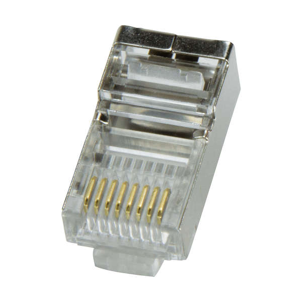 Naar omschrijving van MP0003 - RJ45 modular plug, Cat.5e, shielded, 100 pcs