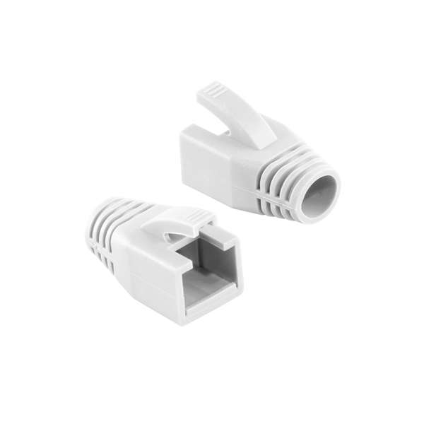 Naar omschrijving van MP0035W - RJ45 plug strain relief boot, 8.0 mm, white, 50 pcs.