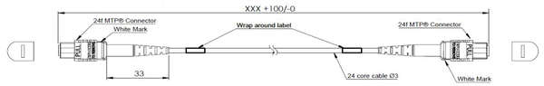 Naar omschrijving van OM4-24V-FF-A-3M - MTP Lite trunk cable OM4 24 vezels F-F methode A 3 meter (Straight cable)