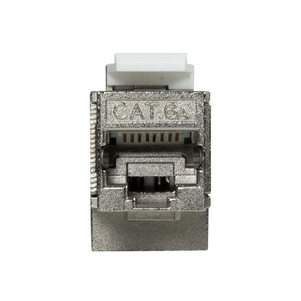 Naar omschrijving van NK4025 - Cat.6A Keystone Inline Coupler STP, 90° angled, metal housing