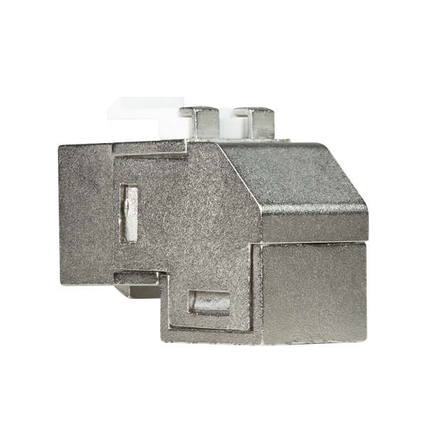 Naar omschrijving van NK4025 - Cat.6A Keystone Inline Coupler STP, 90° angled, metal housing