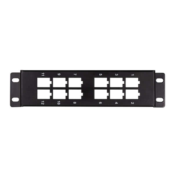 Naar omschrijving van NK4078 - Bracket for 12 Keystone modules, 10 inch or wall mounting