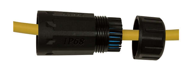 Naar omschrijving van NP0084 - Outdoor Cat.6A bulkhead coupler 2 x RJ45, IP68, long type