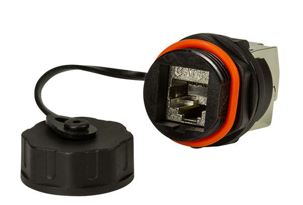 Naar omschrijving van NP0085 - Outdoor Cat.6A bulkhead Keystone Jack RJ45 STP, IP68