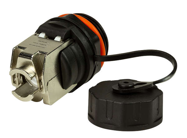 Naar omschrijving van NP0085 - Outdoor Cat.6A bulkhead Keystone Jack RJ45 STP, IP68