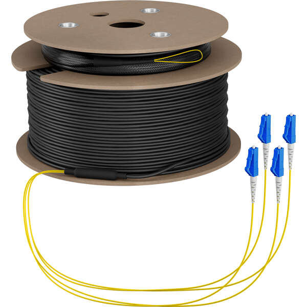 Naar omschrijving van O8303S180OS2 - Trunk cable U-DQ(ZN)BH OS2 4E (1x4) LC-LC 180m Dca LSZH G657A1