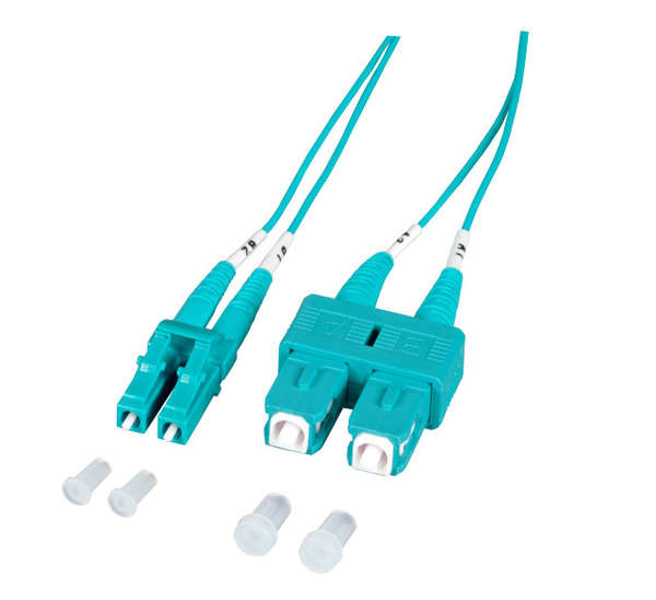 Naar omschrijving van OM3LCSC020E-D - Duplex Glasvezel Patchkabel LC-SC 50/125 OM3 2m Dikte 1,2mm