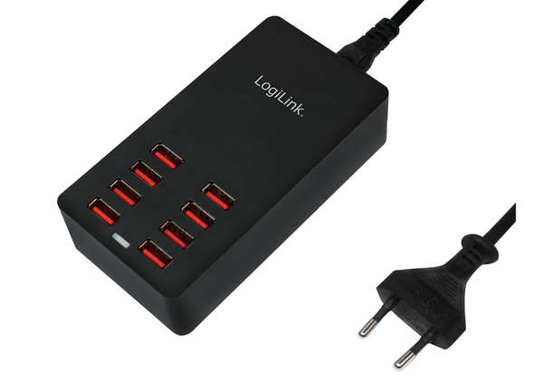 Naar omschrijving van PA0140 - USB desktop charger, 8x USB-A, 44 W