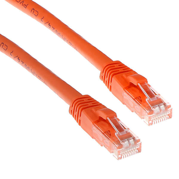 Naar omschrijving van U6ORL005 - CAT6 UTP patchkabel oranje met lipbeschermer 0,5m