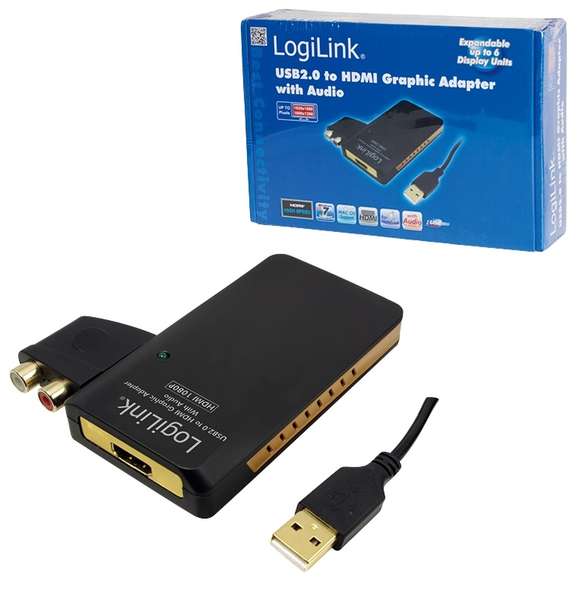 Naar omschrijving van UA0105 - Adapter USB2.0 to HDMI Multi-Display with Audio