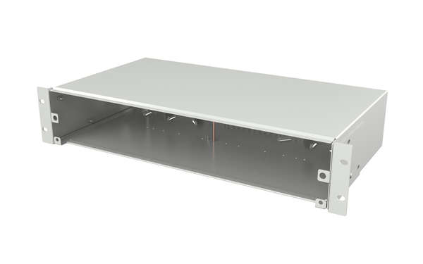 Naar omschrijving van VSB2HE-A-GR - Splice box sliding version 2U without  front panel, unequipped, grey